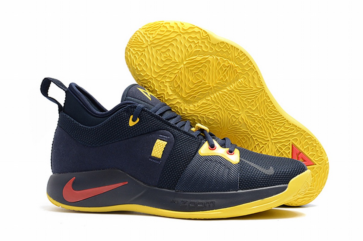 Nike PG 2 Men Shoes Dark Blue Yellow